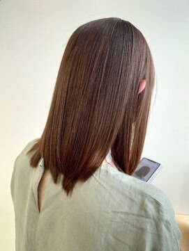 レオ 幸手(Leo) 20代30代40代髪質改善カラーアッシュベージュ艶感ロブヘアー