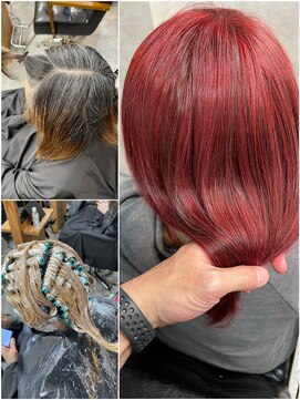 モイ(moy) 脱白髪染め!ロッド式白髪ぼかしハイライト/グラデーションカラー