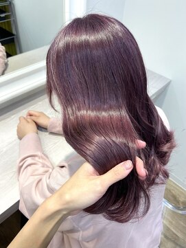 イオエ(ioe) デザインカラー/レイヤーカット/ウェットヘア/オリーブベージュ