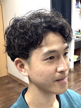 コダマ 新大塚店(KODAMA) アップバングツーブロックパーマスタイル〔新大塚〕バーバー