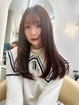 ロンドシェリ 仙台(Lond Cheri)&nbsp;顔周りレイヤー　似合わせカット　チェリーブラウン　前髪