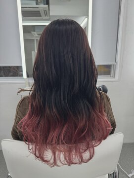 イロウ 山口どうもん店(IROW) すそカラー、ピンク