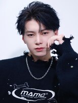 リップス 表参道店(LIPPS)&nbsp;【リバースパーマ×ブルーブラック】リバースセンターパート