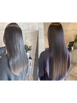 見た目も手触りも満足!こだわりの薬剤と技術でダメージレス*癖毛も自然なサラ艶ストレートに[水戸/学割U24]