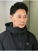 アップバング ツーブロック スパイキーショート ビジネス 30代