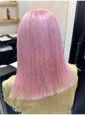 【ブリーチカラー】ハイトーンピンク