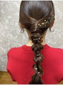 タイトポニー◇編みおろしアレンジ