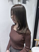 ゼン ネオ(Zen Neo)&nbsp;髪質改善/縮毛矯正/レイヤーカット/オリーブベージュ/20代/30代