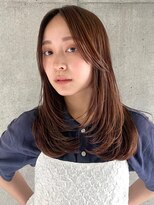 ラフ フロム ガーデン(Laf from GARDEN)&nbsp;ミディアム/レイヤーカット/顔周りカット/ベージュ/透明感カラー