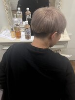 エクファ ヘア シェリル 草津 南草津店(ex-fa hair cherir) ミルクティーブロンド/ダークブルー/デジタルパーマ/南草津