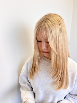 スーリール 今宿店(Sourire) ブロンド×顔周りレイヤー