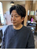大人メンズの毛流れセンタパート