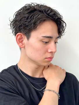 ロンドソル 四日市(Lond Sol) men's/メンズ波巻きスパイラルパーマ/ナチュラルツーブロック