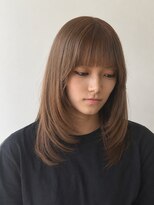 スリーマーク(THREE mark)&nbsp;セミロングレイヤーミルクティーベージュ