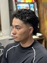 フジヤマバーバーショップ エビス(FUJIYAMA BARBER SHOP ebisu) テーパーフェード×パーマ