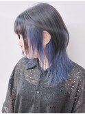 【松戸　テラカド】大人可愛いミディアムウルフインナーカラー