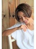 大人かわいい☆センターパート☆小顔ショート ☆
