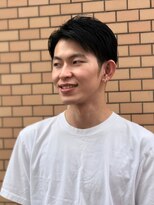 サン 都賀店(san)&nbsp;刈り上げセンターパート/ブルーブラック/フェザーパーマ/都賀