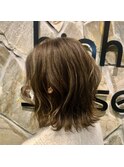 ハイライト アッシュベージュ 外国人風 似合わせカット/町屋駅