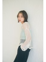 大人クールな切りっぱなしボブ
