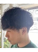 マッシュ×パーマ