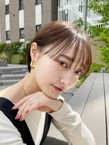 エニ 自由が丘(ENi)&nbsp;黒髪/グレーベージュ/レイヤーロング/前髪パーマ[自由が丘駅]