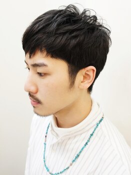 ヘアー マテリアル(hair material)の写真/【4席のみ★Men's行きつけサロン】高技術でビジネスシーンからカジュアルまで多彩なスタイルを創り上げる！