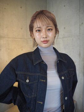 ペト(peto) 【Tsuki】ピンクベージュデザイン/ボブ