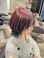 アンジェロ カリノ(Angelo Carino)&nbsp;【アンブレラ】ピンクブラック＿ショートウルフ 20代/30代/40代