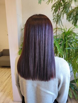 フゥカ 売市店(fuka) ラベンダーカラー×ラベンダーブラウン×韓国風スタイル