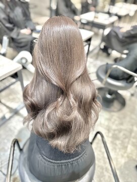 アクション 心斎橋店(ACTION) 20代30代レイヤーカット　くすみベージュ　マロンベージュ