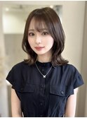 イメチェン/フルバング/似合わせカット/レッドブラウン/郡山