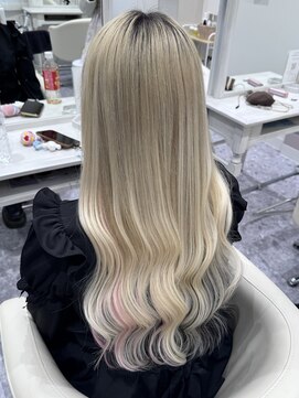 ココ エクステンション(coco extension) pink×blackインナーカラー