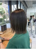 美髪シアーカラー髪質改善レイヤーカット切りっぱなしボブ