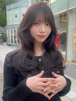 ディフィーノ 青山(DIFINO)の写真/《2回目来店時メンテ無料》顔周りレイヤーで小顔魅せ♪自宅でも簡単に巻き髪が◎DIFINOならではの高技術☆