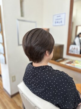 ココカラヘアー プラス(cococara‐hair plus) 丸みショート×明るめグレーカラー