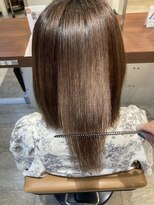 エイクス ヘア デザイン×美髪クリニック 千葉(AQs hair design)&nbsp;くびれヘア/アプリコットオレンジ/夏/髪質改善[千葉駅]