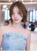 韓国レイヤー顔周りカット透明感カラー髪質改善艶髪シースルー