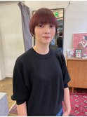 大人可愛い◎20代30代小顔ショートパープルピンク