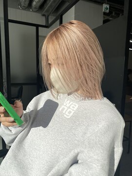 ステン(sten) ミルクティーベージュ透明感カラーピンクブロンド