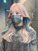 アルバム 新宿(ALBUM SHINJUKU)&nbsp;ロングハイトーン前髪カットブリーチおくれ毛小顔_ba566551