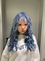 ノイル バイ キートス(neul by kiitos)&nbsp;アイスブルー×パーマ風スタイルで個性あるスタイルに☆