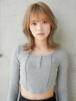 ニューヨークニューヨーク 樟葉店(NYNY)&nbsp;ゆるふわミディアム/ハッシュカット/ベージュ/韓国レイヤー