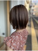 立体感ハイライトボブ