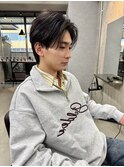 センターパート/曲がる縮毛矯正/ショート/メンズカット/新宿