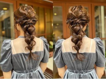 アイル(aisle)の写真/【中崎町2分/個室あり】結婚式や二次会、推し活に♪崩れにくく、可愛いアレンジが好評*[ヘアセット￥4,100~]