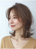 白髪ぼかし似合わせ大人ショート30代40代50代60代◎