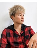 マッシュショート/ツイストパーマ/ハイトーン/波パーマ