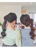 サイドポニーテール
