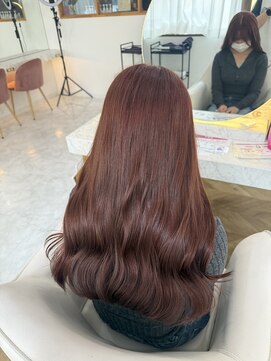 リアン 上尾店(Rien) ブリーチなしで叶うピンクブラウン
